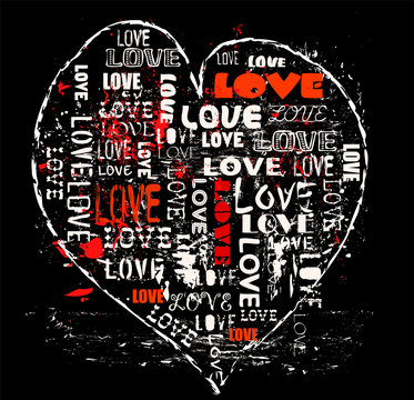 heart with typo, love concept,vector