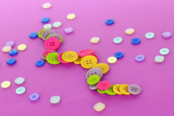 Bright color buttons on a purple background