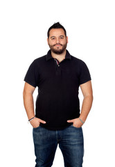 Fototapeta premium Bearded young men in black