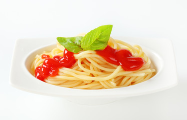 Spaghetti with ketchup