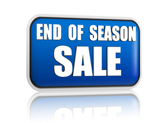 end of season sale blue banner
