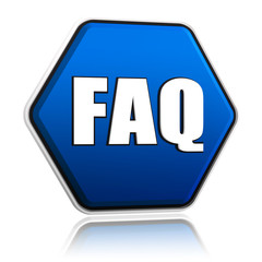faq hexagon button