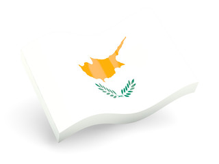 3d flag of cyprus isolated on white
