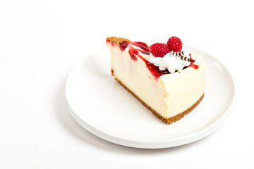 Raspberry cheesecake slice