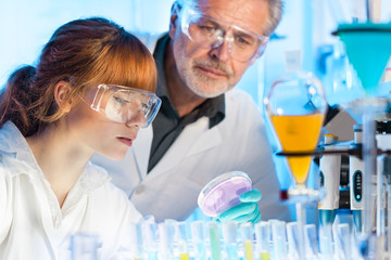 Health care professionals in lab.