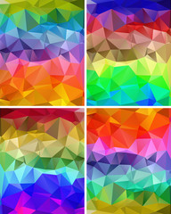 A set of polygonal backgrounds