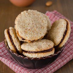 walnut cookies in a bowl