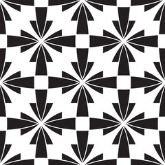 Black and white geometric seamless pattern