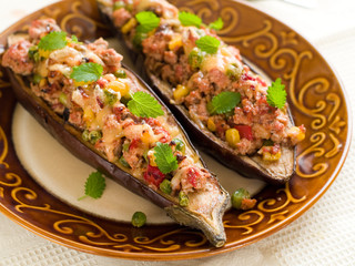 Stuffed eggplant (aubergine)