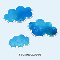 Door stickers Sky Vector clouds. Design Elements.