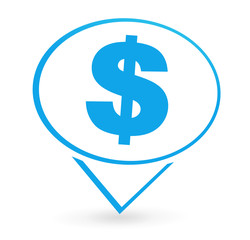 dollars sur signet bleu