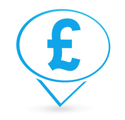 livre sterling sur signet bleu