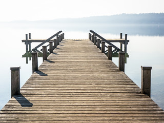 Fototapeta premium old wooden jetty