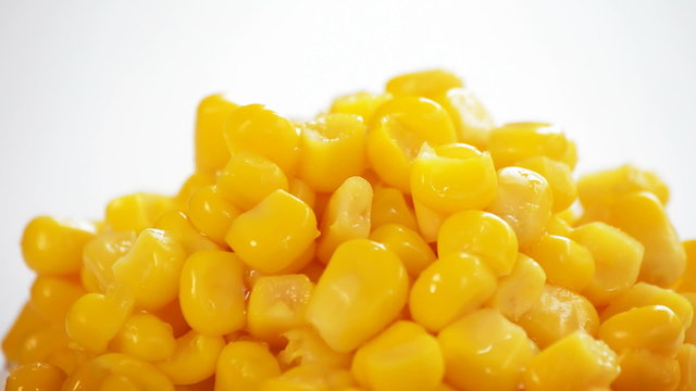 Fresh corn loop rotating.