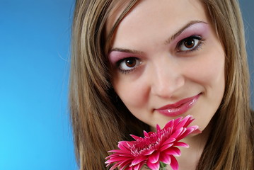 attractive smiling woman portrait