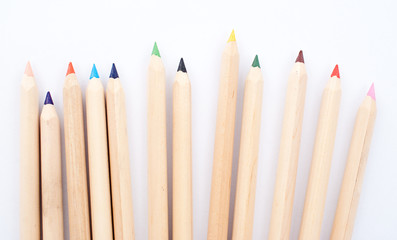 Close up of color pencils