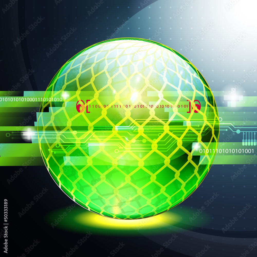 Aufkleber abstract background with techno elements.