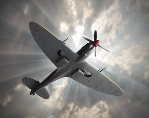 The Fighter. Retro technology theme.