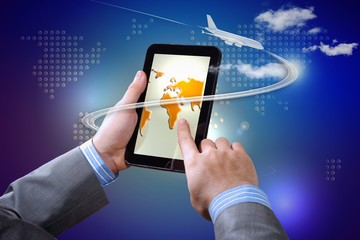 Image of hands touching pad