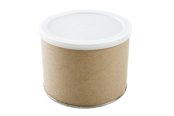 Cardboard can and plastic cover