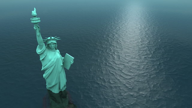 Drowning Statue of Liberty.