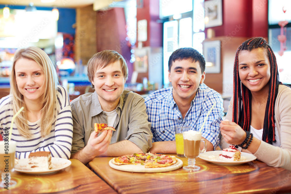 Canvas Prints having lunch