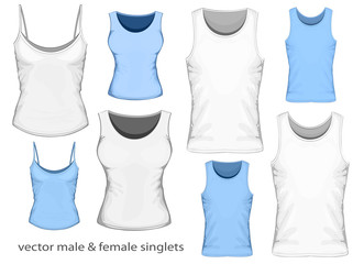 Male and Female singlets