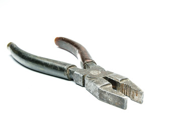 Metal pliers close-up