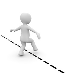 Grenze &uuml;berschreiten