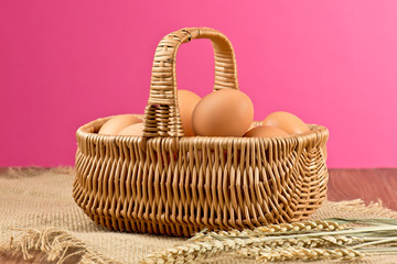 Jajka w koszyku