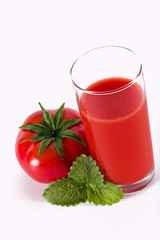 Fresh tomato juice with parsley