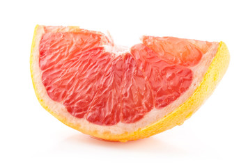 Slice of Grapefruit isolated on white background
