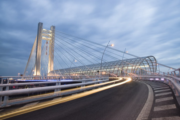 Fototapeta premium modern bridge at night