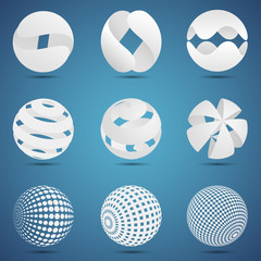 Abstract vector 3d templates to your own logo