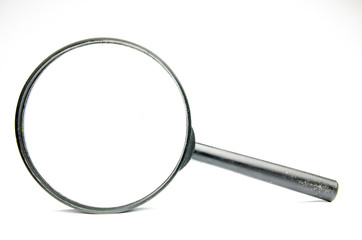 Magnifying glass isolated on white