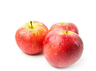 Fototapeta na wymiar red apple isolated on the white