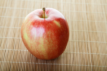 Gala Apple on Bamboo Mat