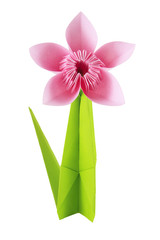 Origami pink flower