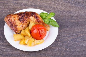 Roasted chicken legs