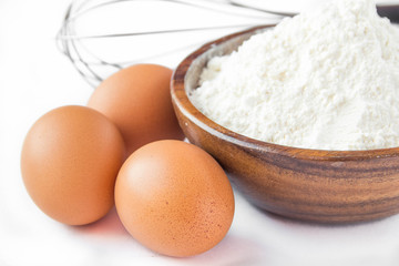 Ingredients for cooking pancakes