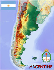 Argentine South America national emblem map symbol motto