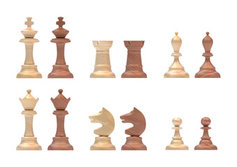Schachfiguren aus Holz