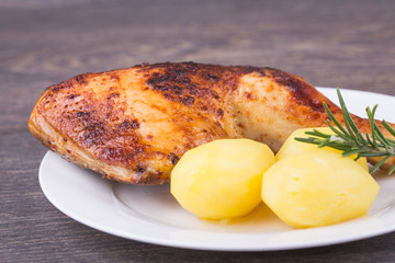 Roasted chicken legs