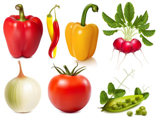 Collection of vector vegetables