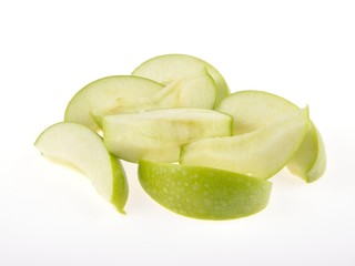 Granny Smith sur fond blanc