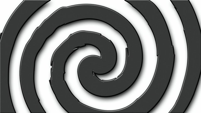 Black and white cartoon hypnosis circle (seamless loop)