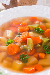 Spring with carrot soup