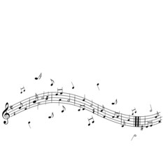 Fototapeta premium Notenschlüssel Noten Musik