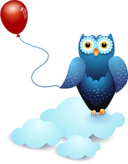 Owl and balloon