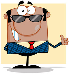Happy African American Business Manager With Sunglasses